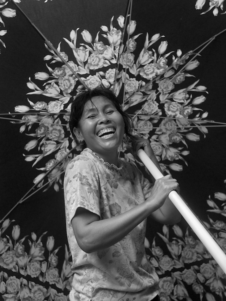 Happiness, Flowers and Umbrella, Ubud. From the series 'Bali in my eyes'